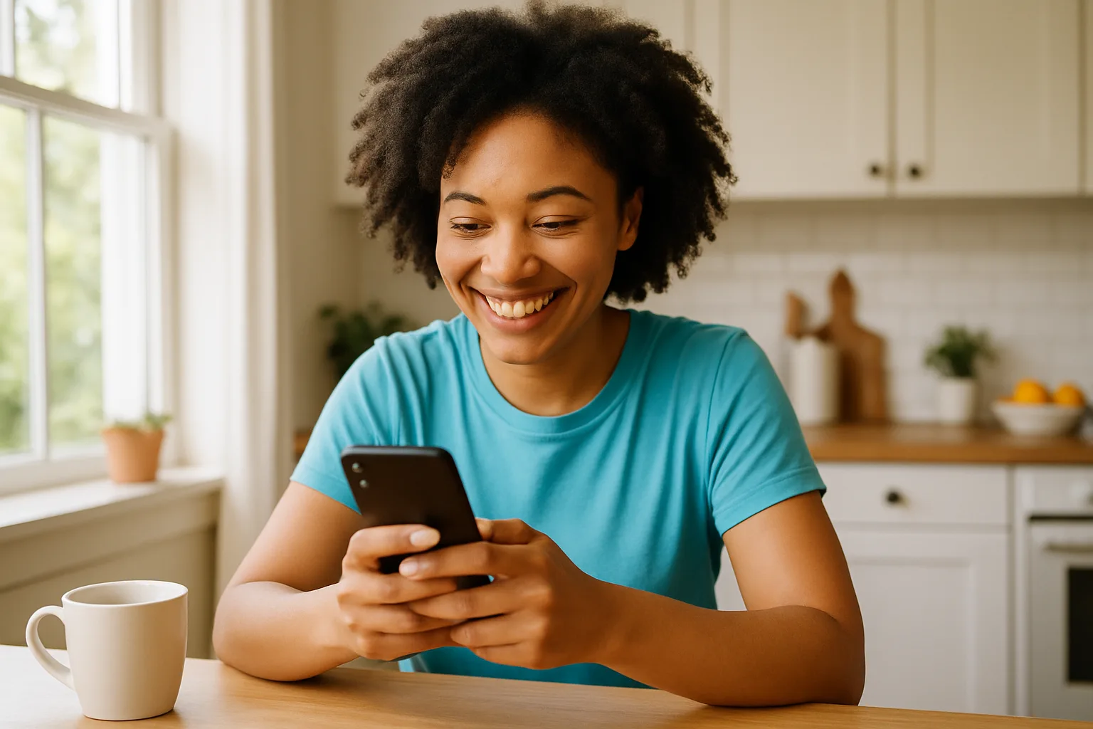 Person smiling while messaging on a smartphone — start dating in Bristol